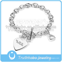 Customized Personalized Cremation Ash Urn Wedding Jewelry Bracelet Heart Stainless Steel Charm Bracelet